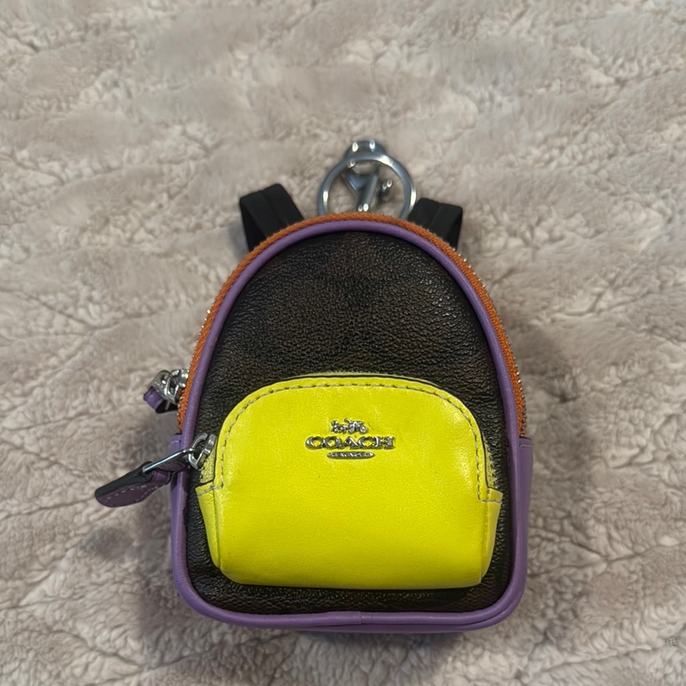Coach keychain bag charm backpack